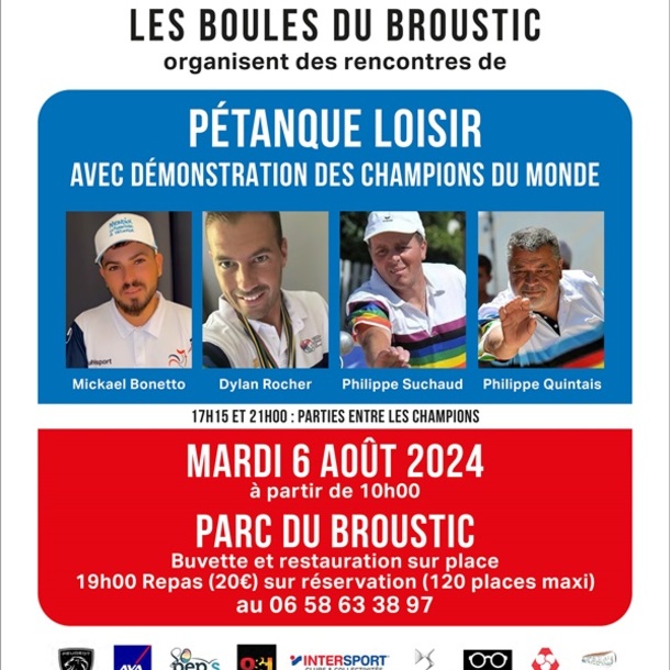 Pétanque loisir & démonstrations des champions du monde